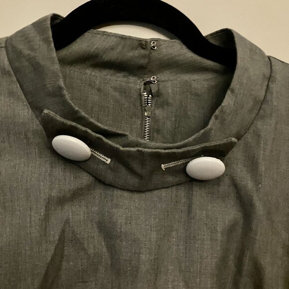 Vintage MOD Gray Dress - Picture 3 of 6